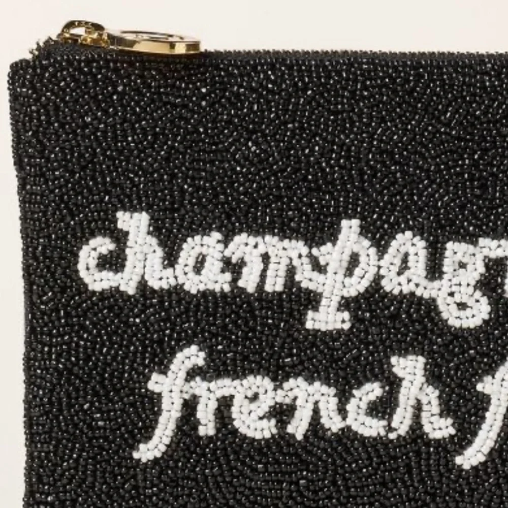 KATE SPADE x Target Beaded Black Clutch Champagne and French Fries NWT - Picture 4 of 7